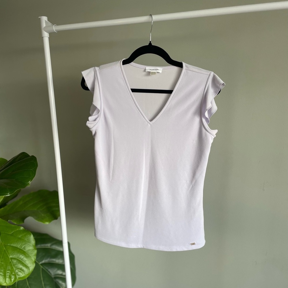 Calvin Klein Lilac Purple Top Size Small